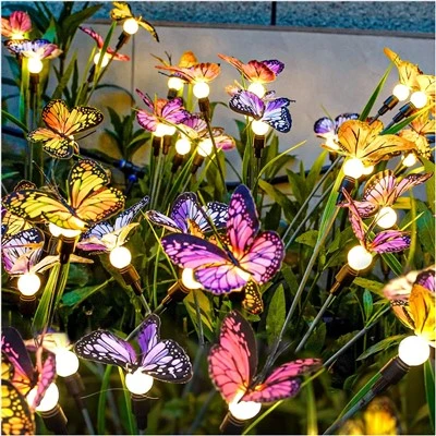Solar Butterfly Garden Lights For Garden Patio Pathway Dekorasjon